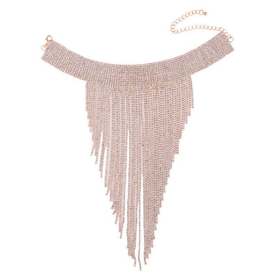 Tassel Choker Statement Necklace - Fashion Genie Boutique