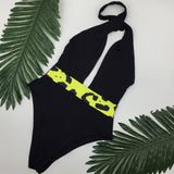 Trinidad Orange Plunge Swimsuit - Fashion Genie Boutique