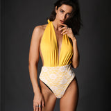 Livello Yellow Plunge Swimsuit - Fashion Genie Boutique
