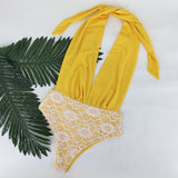 Livello Yellow Plunge Swimsuit - Fashion Genie Boutique