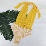 Livello Yellow Plunge Swimsuit - Fashion Genie Boutique