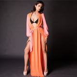 Shaya Orange Maxi Kaftan - Fashion Genie Boutique