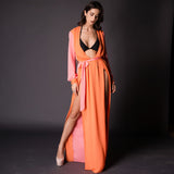 Shaya Orange Maxi Kaftan - Fashion Genie Boutique