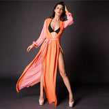 Shaya Orange Maxi Kaftan - Fashion Genie Boutique