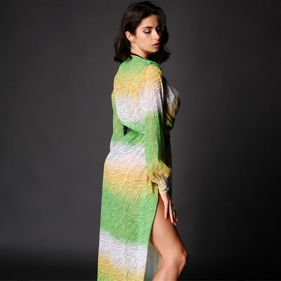 Shaya Green Multi Maxi Kaftan - Fashion Genie Boutique