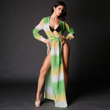 Shaya Green Multi Maxi Kaftan - Fashion Genie Boutique
