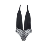San Marino Black Metallic Plunge Swimsuit - Fashion Genie Boutique