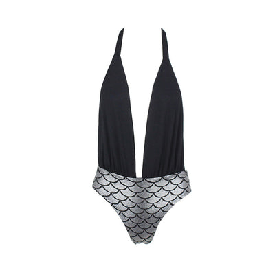 San Marino Black Metallic Plunge Swimsuit - Fashion Genie Boutique