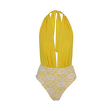 Livello Yellow Plunge Swimsuit - Fashion Genie Boutique