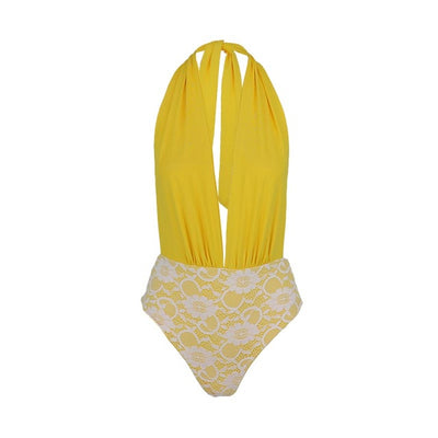 Livello Yellow Plunge Swimsuit - Fashion Genie Boutique