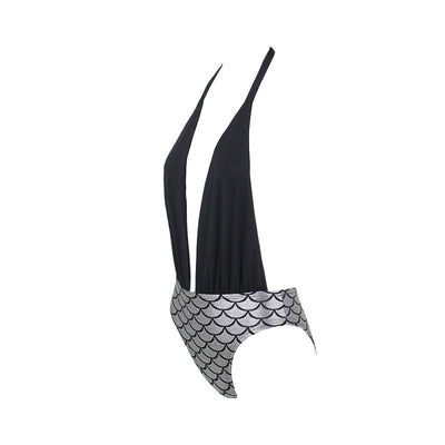 San Marino Black Metallic Plunge Swimsuit - Fashion Genie Boutique