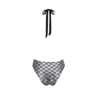 San Marino Black Metallic Plunge Swimsuit - Fashion Genie Boutique