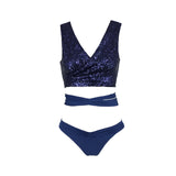 Pina Colada Navy Cut Out Sequin Swimsuit - Fashion Genie Boutique