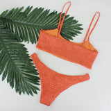 Kelsey Orange Bikini Swimsuit - Fashion Genie Boutique