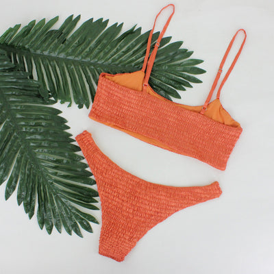 Kelsey Orange Bikini Swimsuit - Fashion Genie Boutique