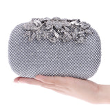 Eileen Flower Crystal Clutch Bag - Fashion Genie Boutique