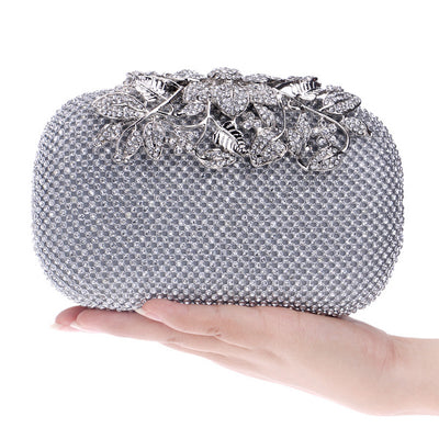 Eileen Flower Crystal Clutch Bag - Fashion Genie Boutique
