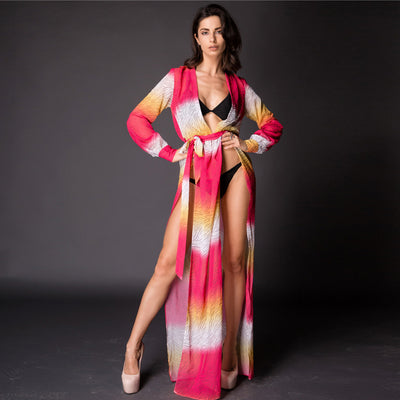 Shaya Pink Multi Maxi Kaftan - Fashion Genie Boutique