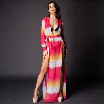 Shaya Pink Multi Maxi Kaftan - Fashion Genie Boutique