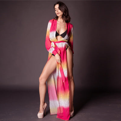 Shaya Pink Multi Maxi Kaftan - Fashion Genie Boutique