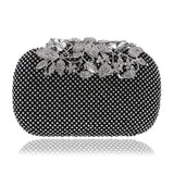 Eileen Flower Crystal Clutch Bag - Fashion Genie Boutique