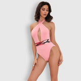 Monte Carlo Pink Leopard Print Belt Swimsuit - Fashion Genie Boutique