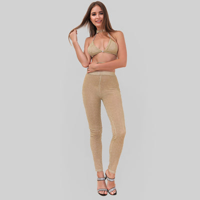 Single Lady Gold Choker Lounge Co-Ord - Fashion Genie Boutique