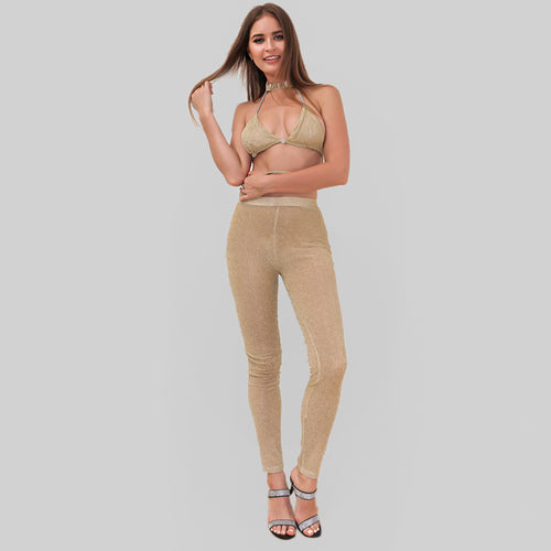 Single Lady Gold Choker Lounge Co-Ord - Fashion Genie Boutique