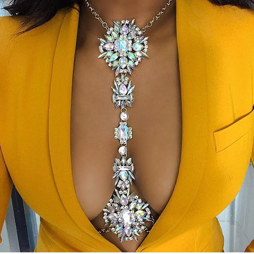Peggy Crystal Body Chain Necklace - Fashion Genie Boutique