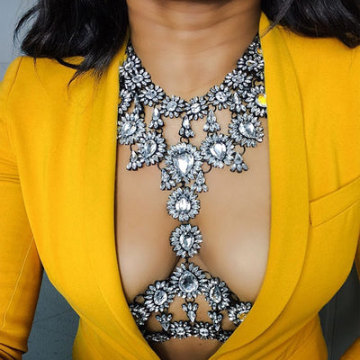 Lauren Crystal Body Chain Necklace - Fashion Genie Boutique