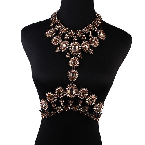 Lauren Crystal Body Chain Necklace - Fashion Genie Boutique