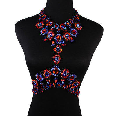 Lauren Crystal Body Chain Necklace - Fashion Genie Boutique