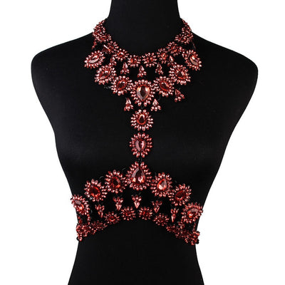 Lauren Crystal Body Chain Necklace - Fashion Genie Boutique
