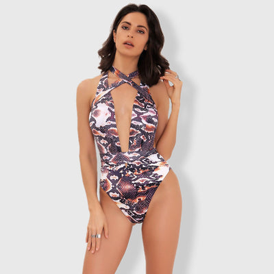 Venice Purple Plunge Swimsuit - Fashion Genie Boutique