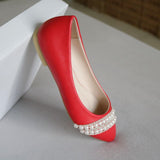 Fashionista White Pearl Embellished Pumps - Fashion Genie Boutique