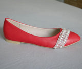 Fashionista White Pearl Embellished Pumps - Fashion Genie Boutique