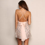 Shimmer And Shake Nude And Silver Sequin Tassel Playsuit - Fashion Genie Boutique