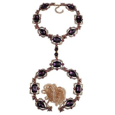 Rosetta Crystal Body Chain Necklace - Fashion Genie Boutique