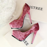 Party Girls Red Suede High Heels - Fashion Genie Boutique
