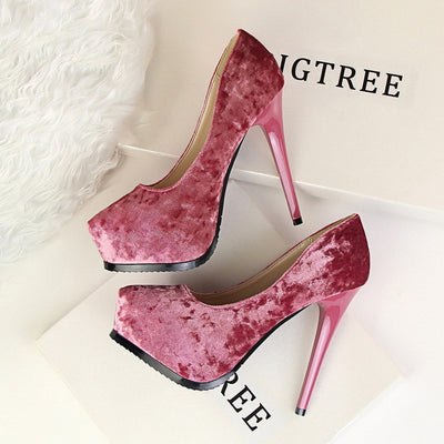 Party Girls Red Suede High Heels - Fashion Genie Boutique