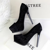 Party Girls Red Suede High Heels - Fashion Genie Boutique