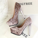 Party Girls Red Suede High Heels - Fashion Genie Boutique