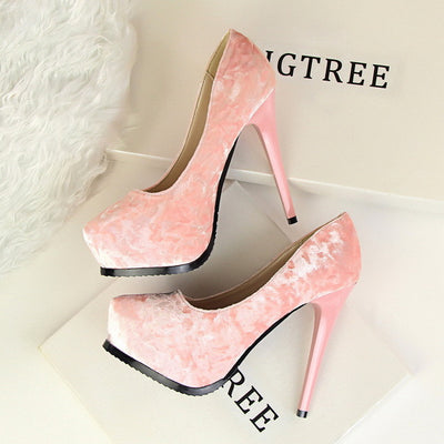 Party Girls Red Suede High Heels - Fashion Genie Boutique