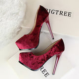 Party Girls Red Suede High Heels - Fashion Genie Boutique