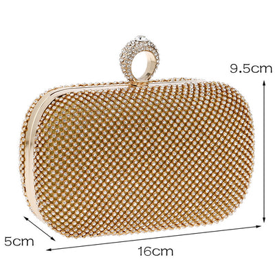 Yvonne Diamond-Studded Clutch Bag - Fashion Genie Boutique