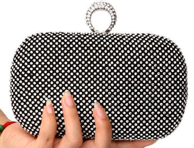 Yvonne Diamond-Studded Clutch Bag - Fashion Genie Boutique