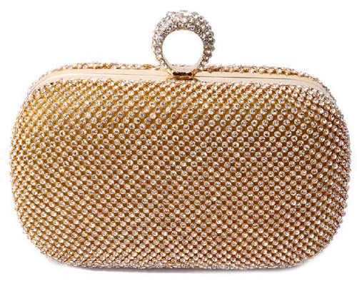 Yvonne Diamond-Studded Clutch Bag - Fashion Genie Boutique