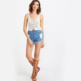 The Boyfriend Blue Distressed Denim Shorts - Fashion Genie Boutique
