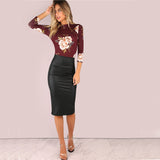 Pencil Me In Black Faux Leather Midi Skirt - Fashion Genie Boutique