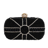 Marie White Pearl Beaded Clutch Bag - Fashion Genie Boutique